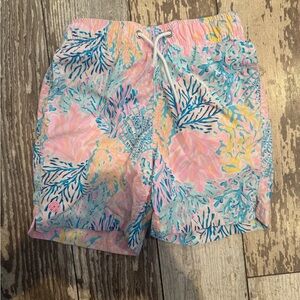 Lilly Pulitzer Kids Swim Trunks - Pink, Blue, Yellow